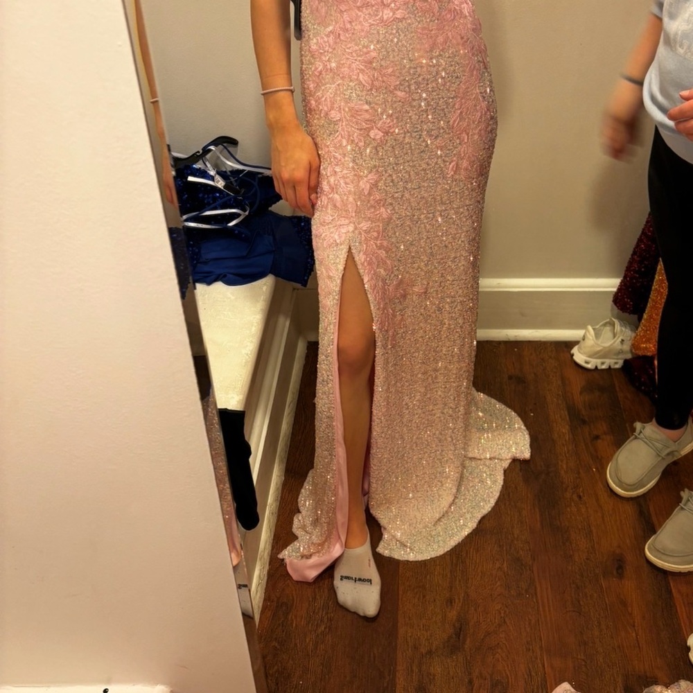 Elegant Pink Evening Gown